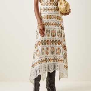 Ulla Johnson Calliope Embroidered Silk Skirt- Size 4
